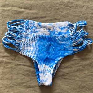 Mikoh swimsuit bottom in light blue/white